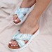 Women Casual Comfy Summer Vacation Colorful Leaf Pattern Outdoor Slippers