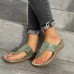 Women Casual Summer Vacation Comfy Breathable Hollow Flip Flops Slippers